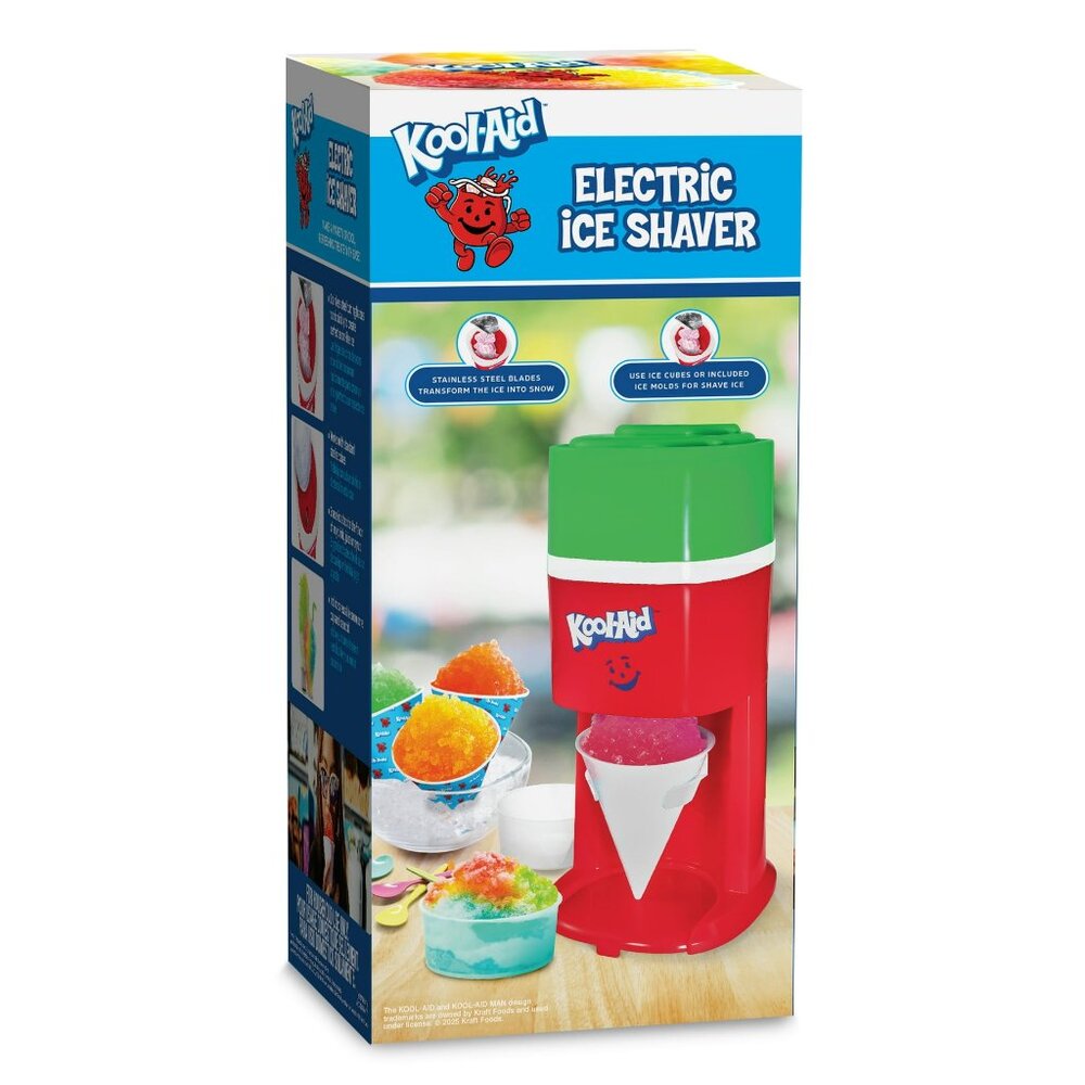 Kool-Aid Electric Ice Shaver Snow Cone Maker Green Red NEW